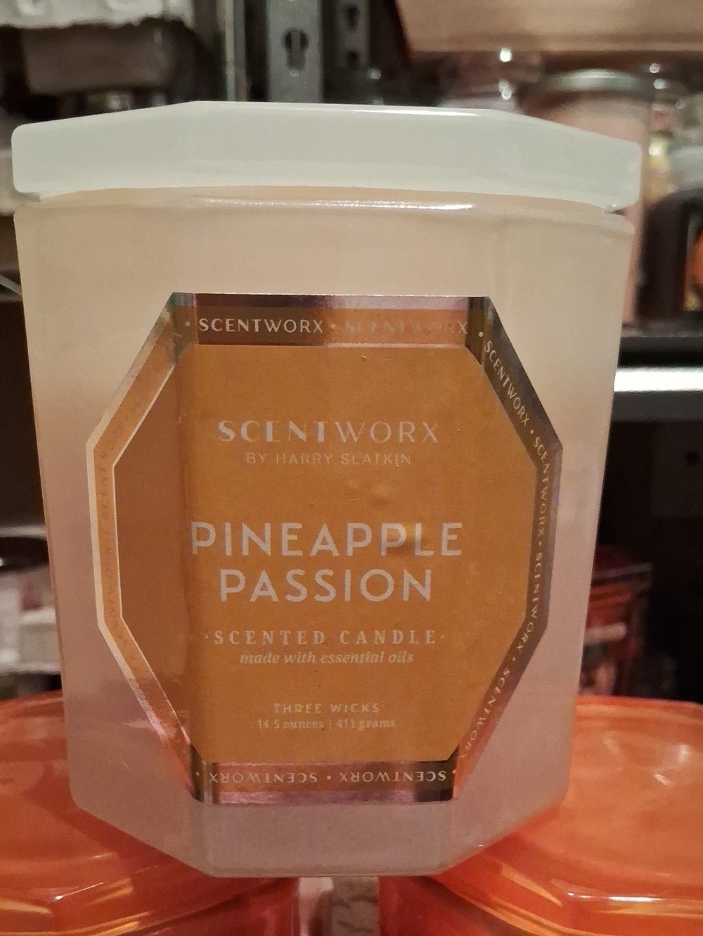 Pineapple Passion Scented Candle — Orange